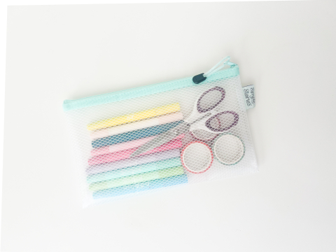 FIlled 10x6 zippered pouch